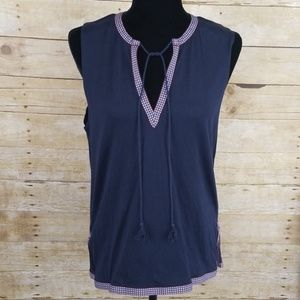 J. Crew Tank With Embroidered Ribbon Detailing
